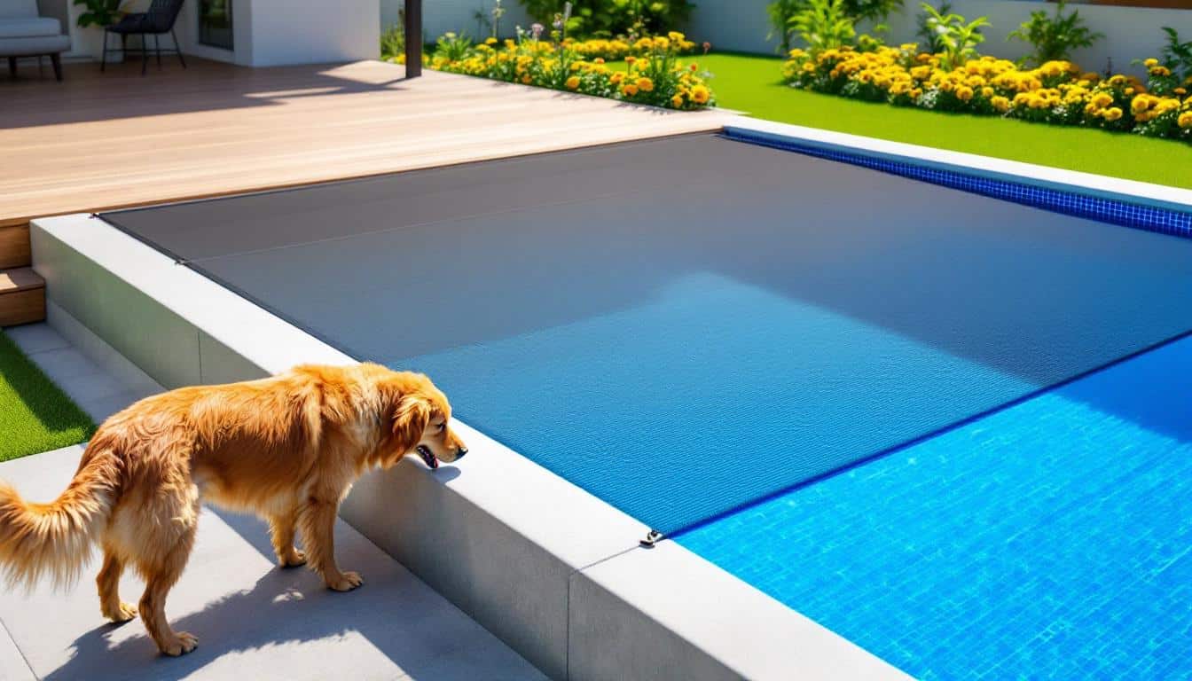 protégez vos animaux avec un filet de sécurité de piscine sur mesure, une solution idéale alliant sécurité et sérénité pour votre espace aquatique.