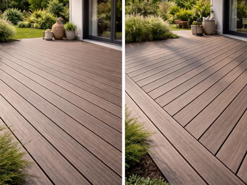 Dans quel sens poser les lames de terrasse en composite pour un bel effet ?