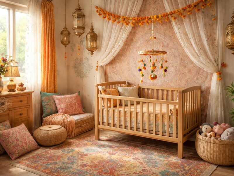 Décoration indienne chambre bébé : un univers coloré et plein de douceur