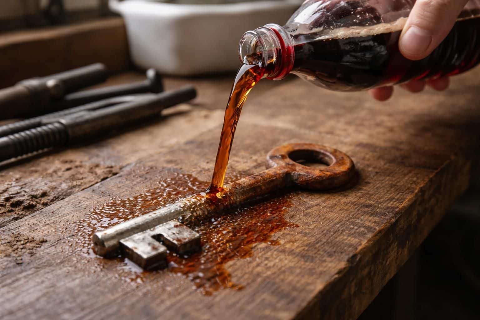 découvrez l'astuce de grand-mère pour enlever la rouille facilement avec du coca-cola, une méthode naturelle et efficace pour retrouver vos objets comme neufs.