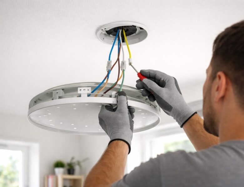 Installer un plafonnier LED : le guide du branchement des fils électriques