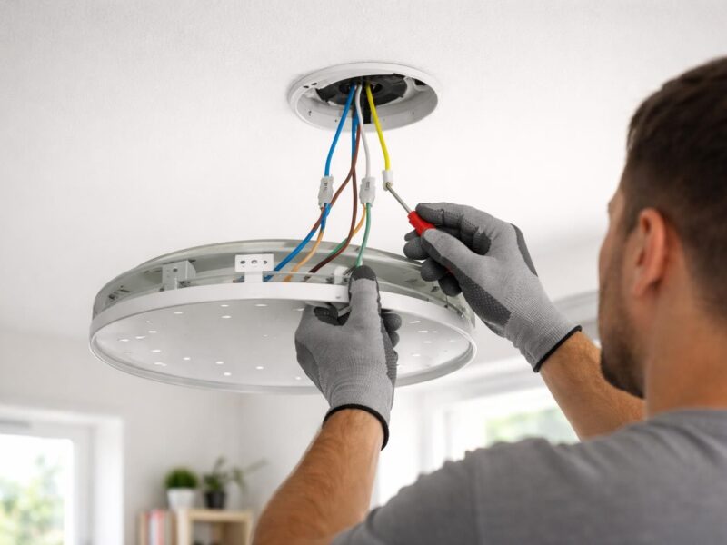 Installer un plafonnier LED : le guide du branchement des fils électriques
