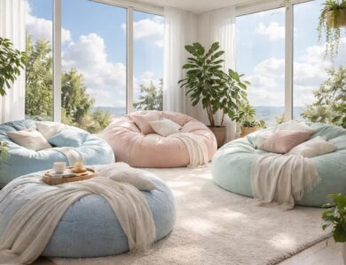 La tête dans les nuages : pourquoi adopter les poufs géants chez soi