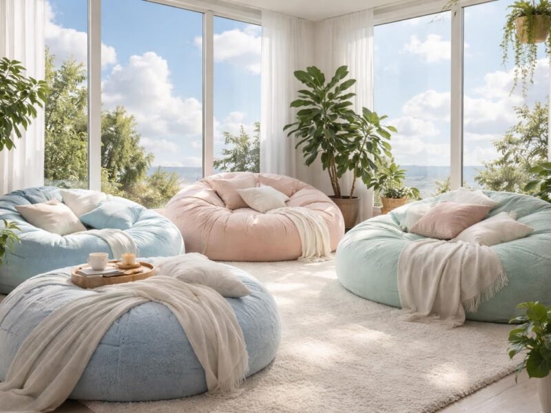 La tête dans les nuages : pourquoi adopter les poufs géants chez soi