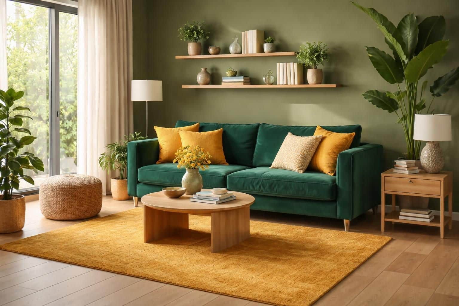 découvrez comment marier le vert et le jaune moutarde pour créer une décoration audacieuse et chaleureuse qui apporte caractère et convivialité à votre intérieur.