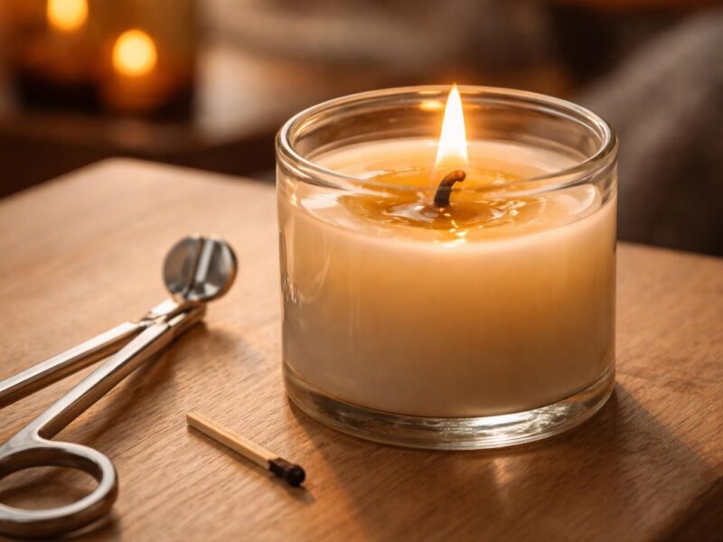 Mèche de bougie noyée : l&rsquo;astuce simple pour sauver votre bougie préférée