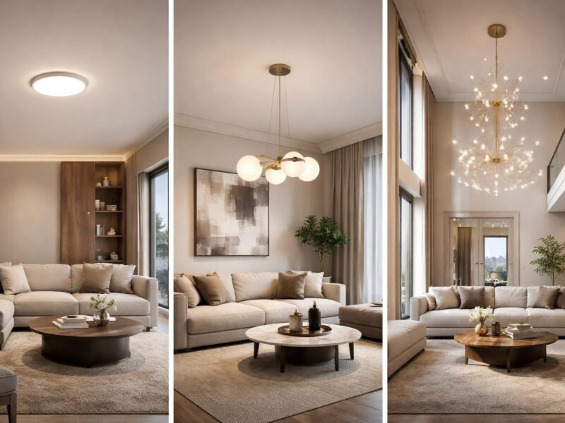 Modèle de luminaire de plafond : comment choisir selon la hauteur de pièce