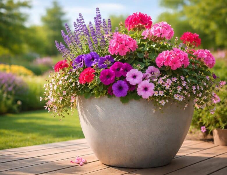 Quelle plante fleurie mettre dans un grand pot extérieur pour tout l&rsquo;été ?