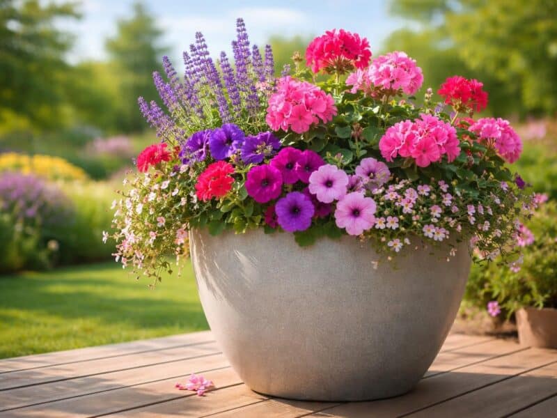 Quelle plante fleurie mettre dans un grand pot extérieur pour tout l&rsquo;été ?