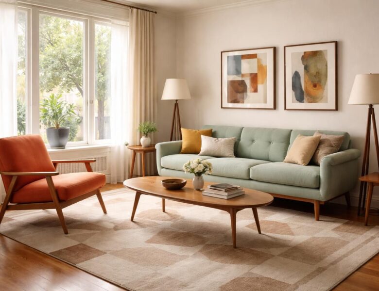 Salon style années 50 : les codes de la décoration Mid-Century Modern