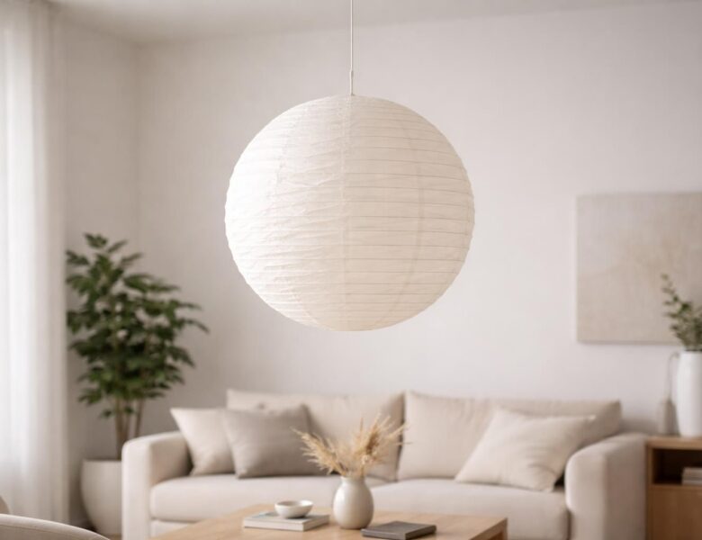 Suspension boule en papier : personnalisez ce luminaire basique avec style