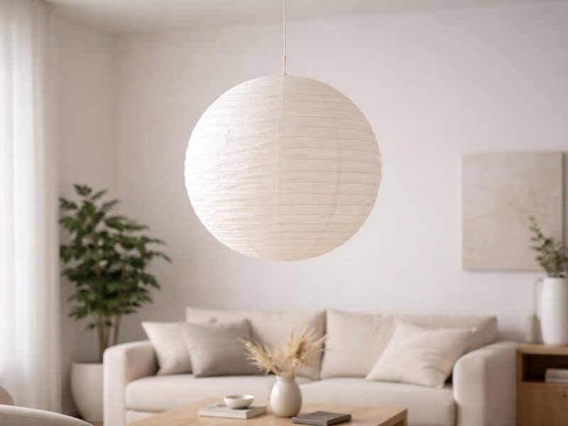 Suspension boule en papier : personnalisez ce luminaire basique avec style