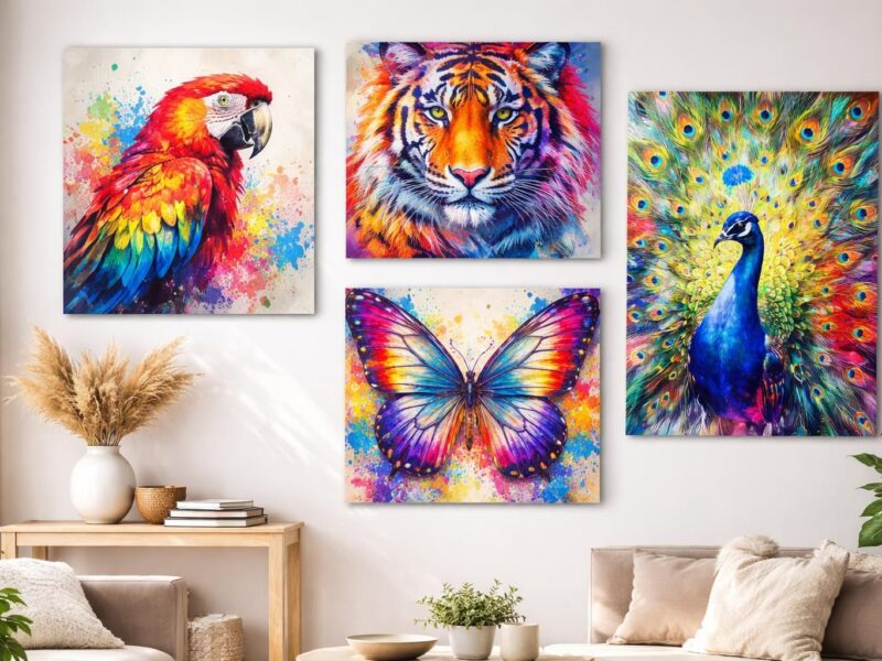 Tableaux d&rsquo;animaux colorés : donnez du peps à vos murs avec des toiles vives