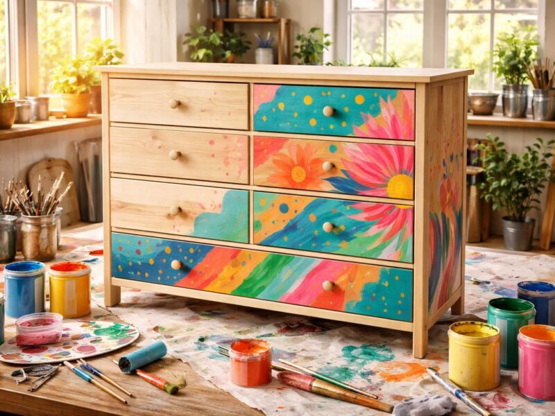 Commode à peindre soi-même : personnalisez vos meubles bruts facilement