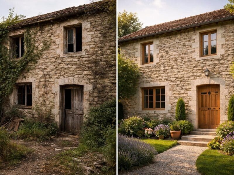 Découvrir des photos de rénovation de ruine avant et après travaux