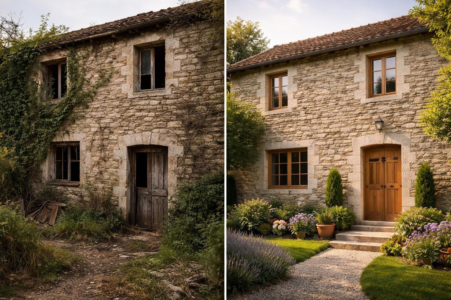 explorez des photos impressionnantes avant et après des rénovations de ruines, découvrez la transformation spectaculaire de bâtiments anciens en véritables chefs-d'œuvre restaurés.