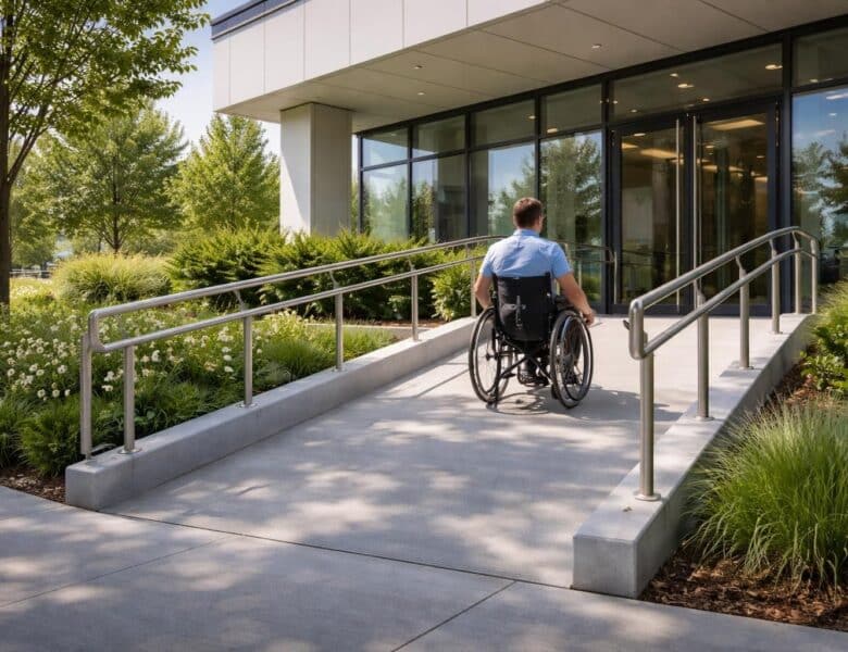 Pente pour rampe handicapé : quelle inclinaison respecter pour l&rsquo;accessibilité ?