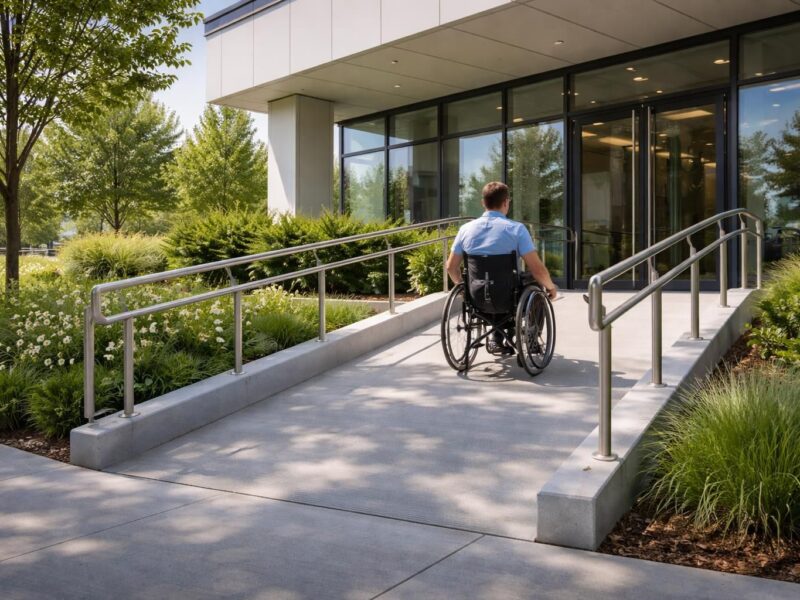 Pente pour rampe handicapé : quelle inclinaison respecter pour l&rsquo;accessibilité ?