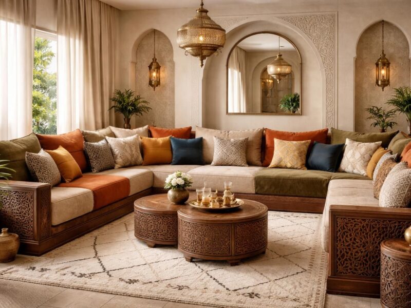 Salon marocain : les tendances 2023 pour les tissus de sedari modernes