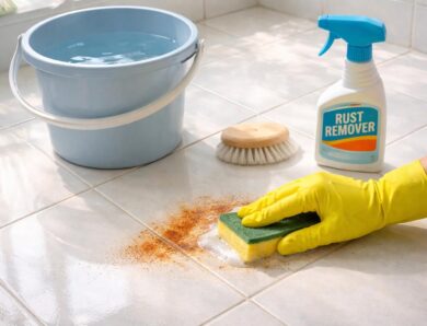 Comment nettoyer une tache de rouille sur du carrelage ?