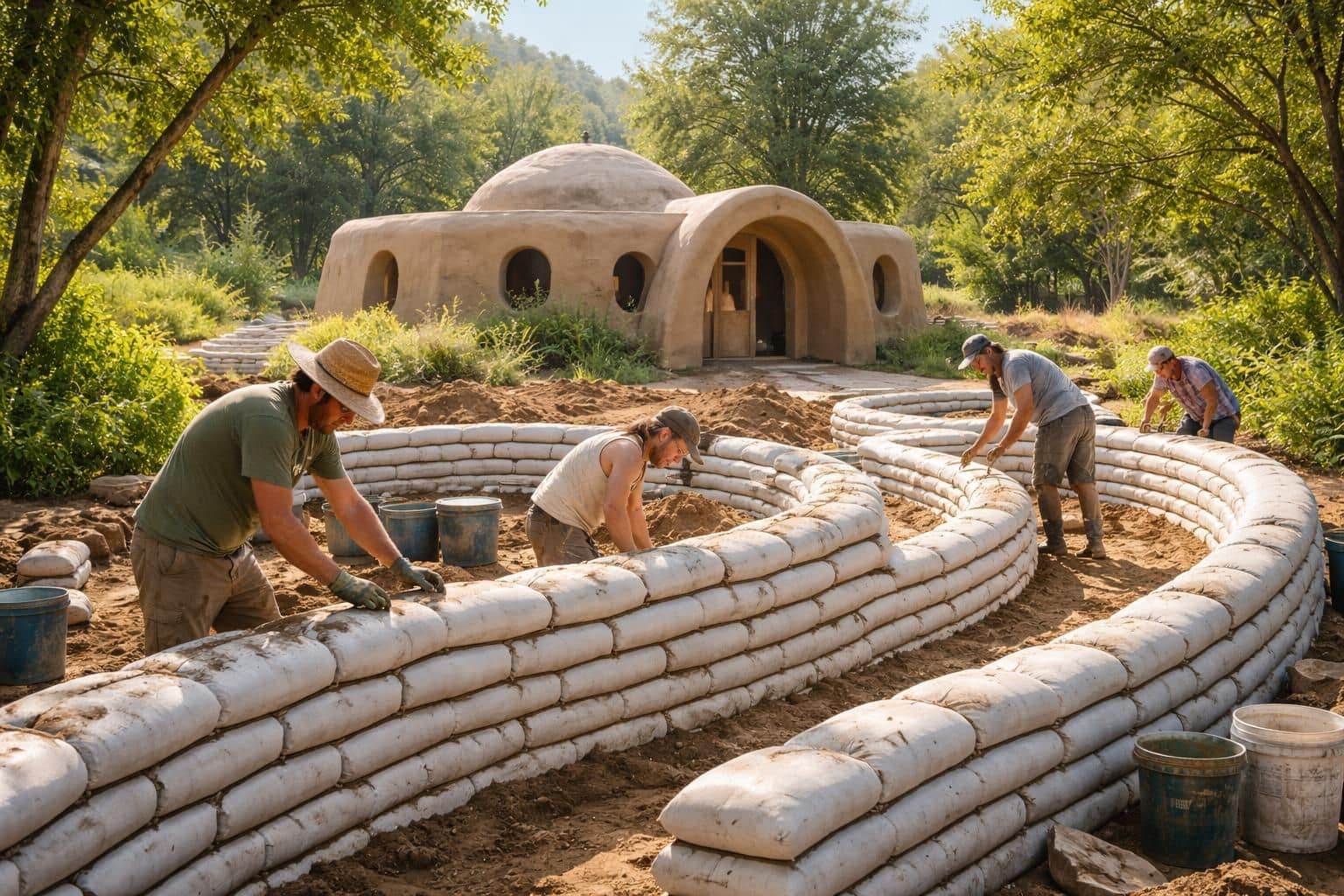 explorez la construction en superadobe, une technique écologique et durable pour créer un habitat naturel, économique et respectueux de l'environnement.