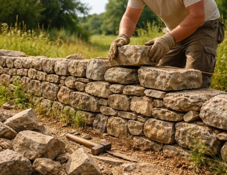 Muret en pierre sèche : le tutoriel pour une construction naturelle