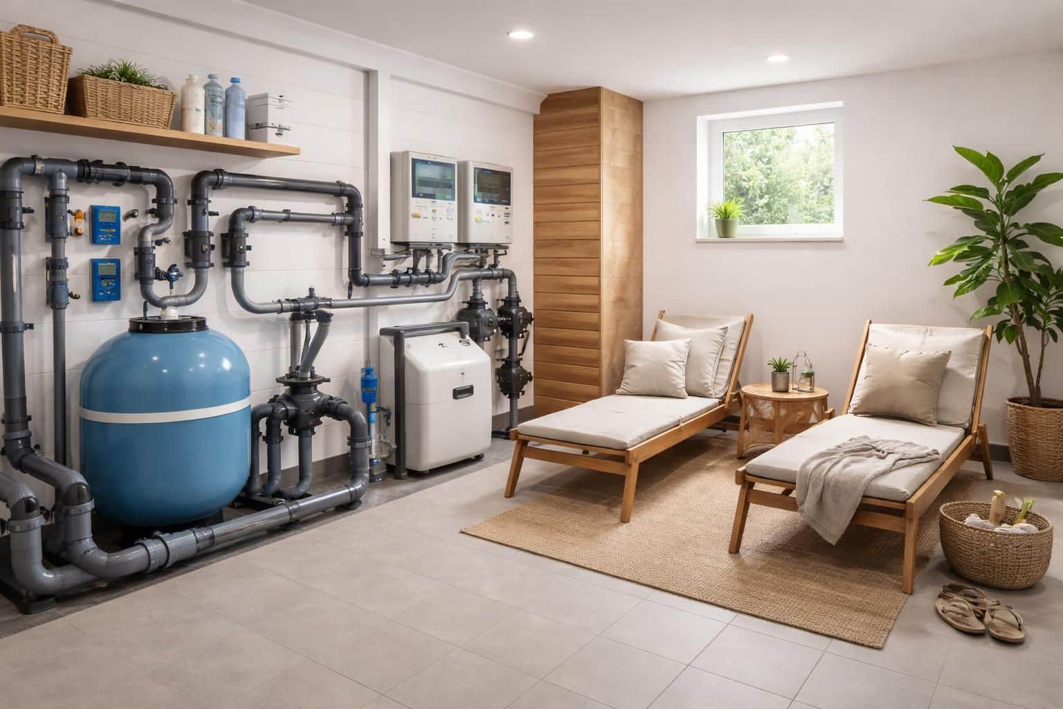 découvrez comment aménager un local technique de piscine fonctionnel avec un coin transat confortable pour profiter pleinement de votre espace détente.