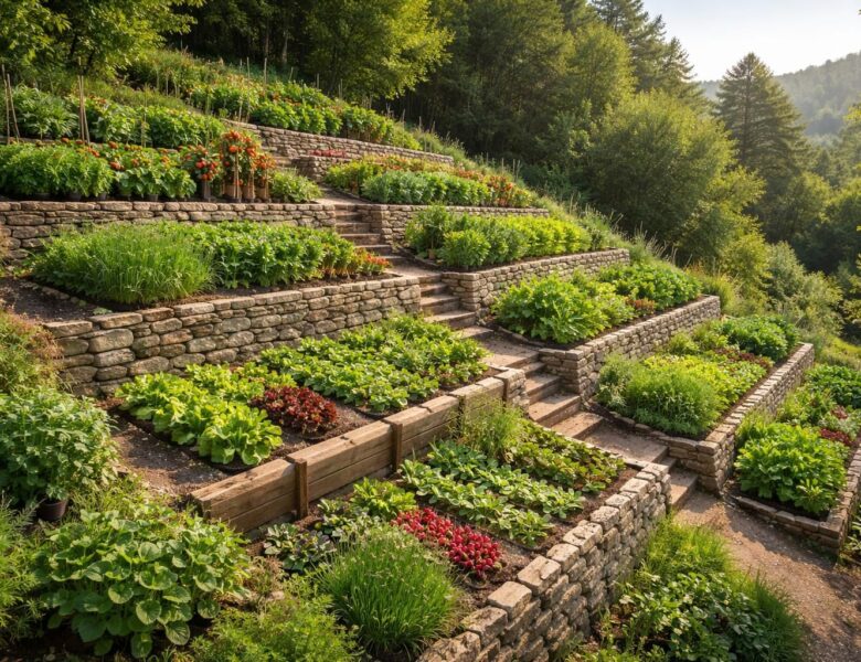 Aménager un potager sur une pente raide