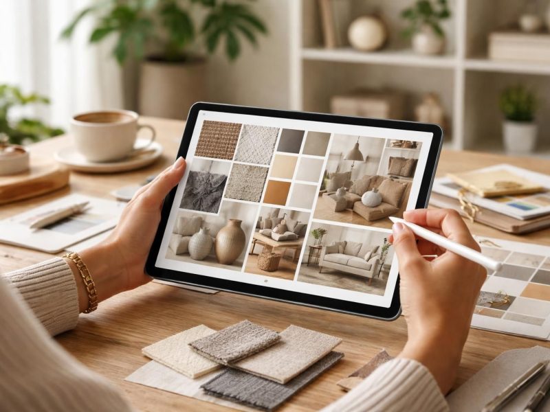 Déco intérieure : faire un moodboard rapide sur tablette Samsung Galaxy