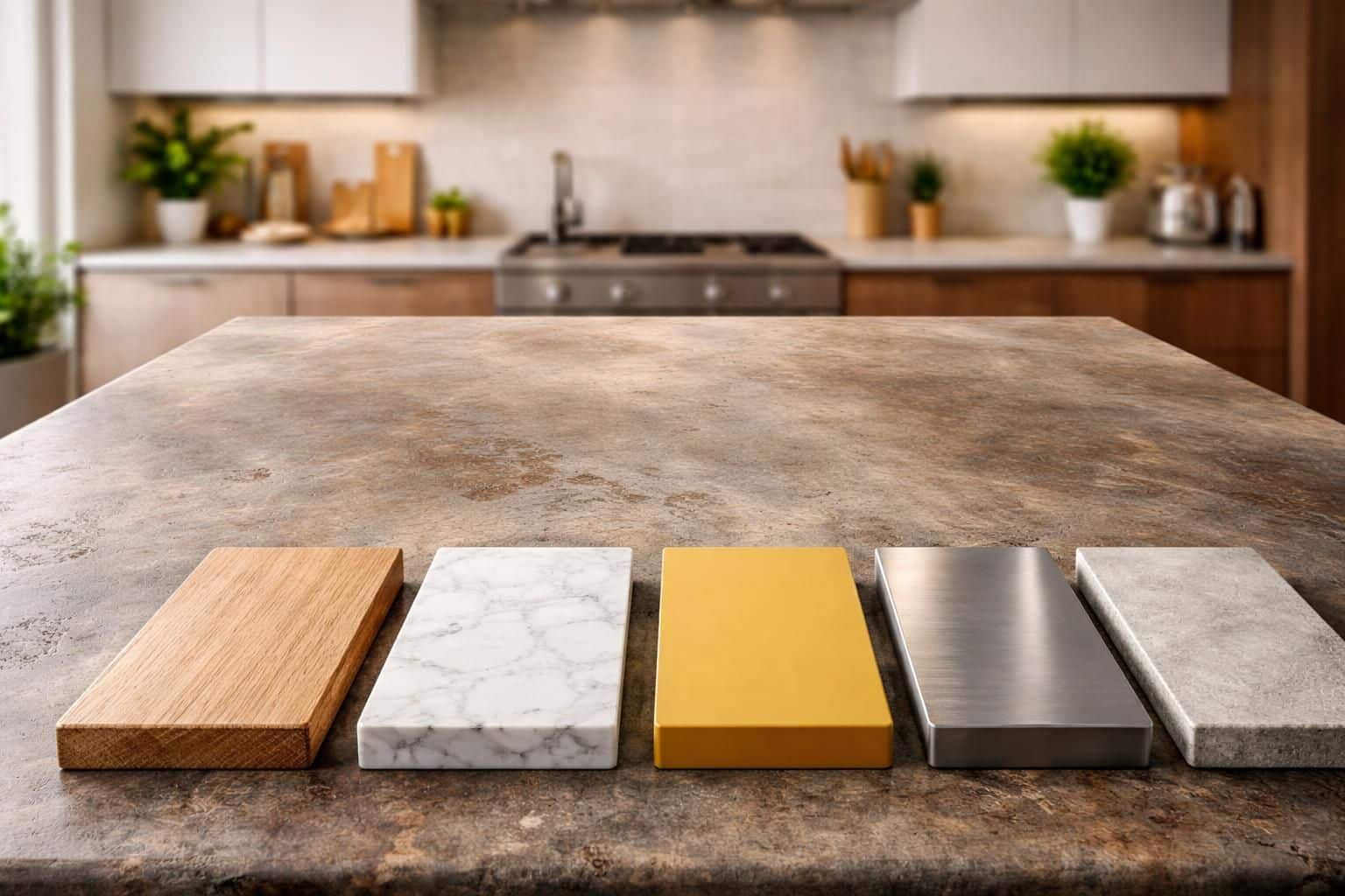 découvrez quel revêtement choisir pour redonner vie à votre plan de travail de cuisine usé, alliant esthétique, durabilité et budget.