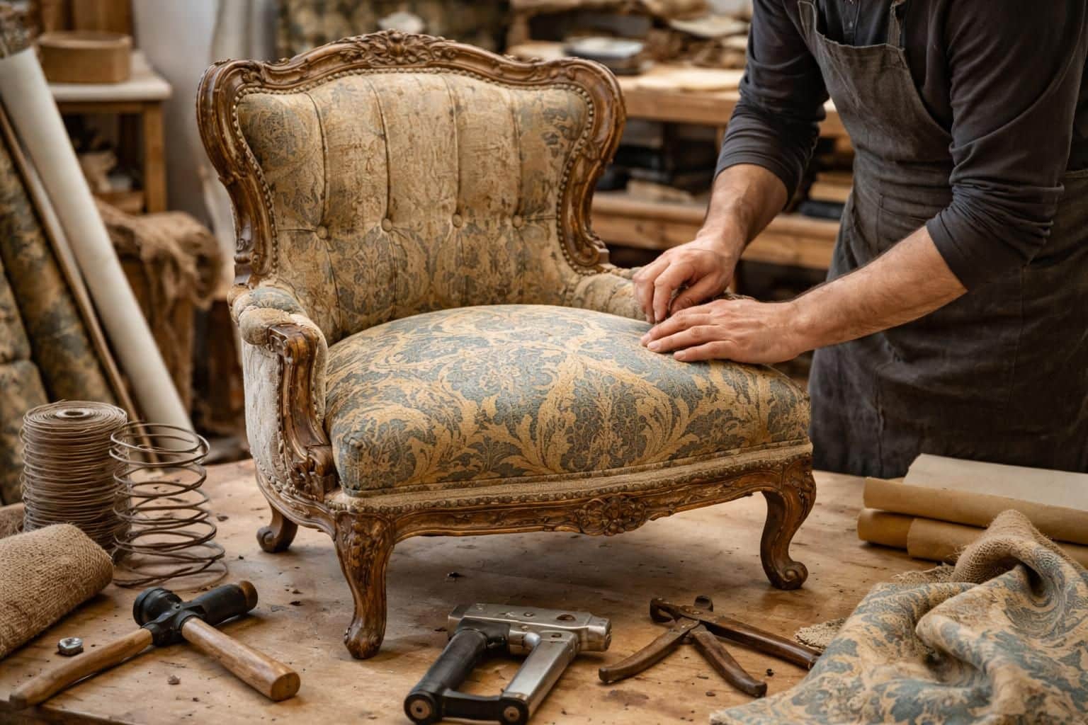 découvrez nos conseils de pro pour refaire un fauteuil crapaud ancien et lui redonner tout son charme et son élégance d'origine.