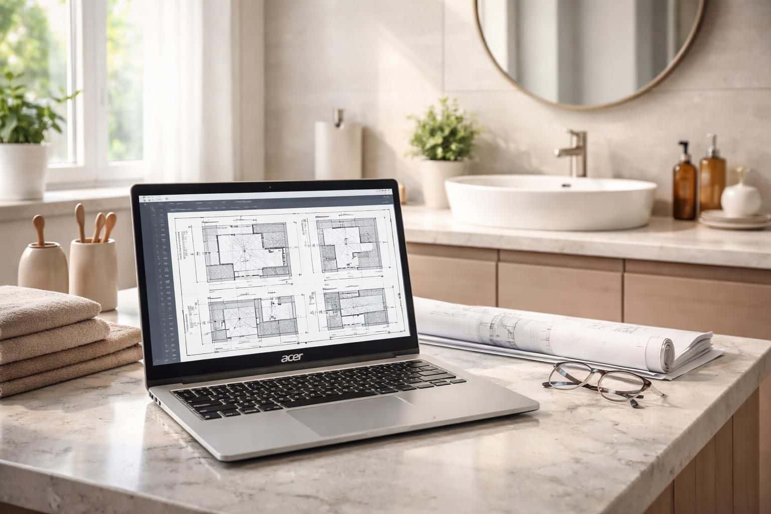 découvrez comment préparer un plan technique de salle de bain facilement sur votre pc portable acer grâce à nos conseils pratiques et outils adaptés.