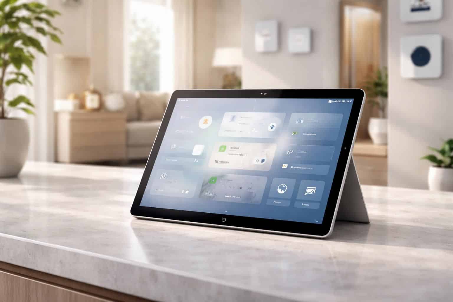 découvrez la tablette tactile microsoft idéale pour la domotique zigbee, offrant une installation propre sans câbles apparents pour un contrôle intelligent et élégant de votre maison.