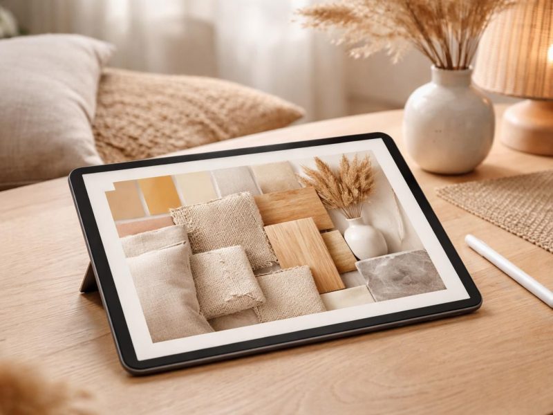 Déco : harmoniser couleurs et matières sur tablette tactile, sans se tromper
