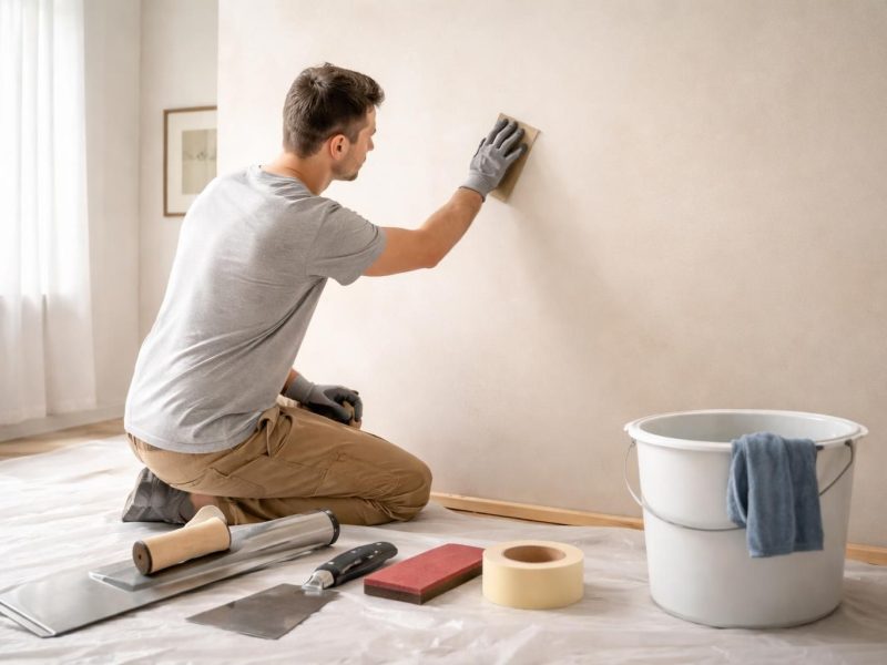 Enduit intérieur : comment bien préparer le mur avant application