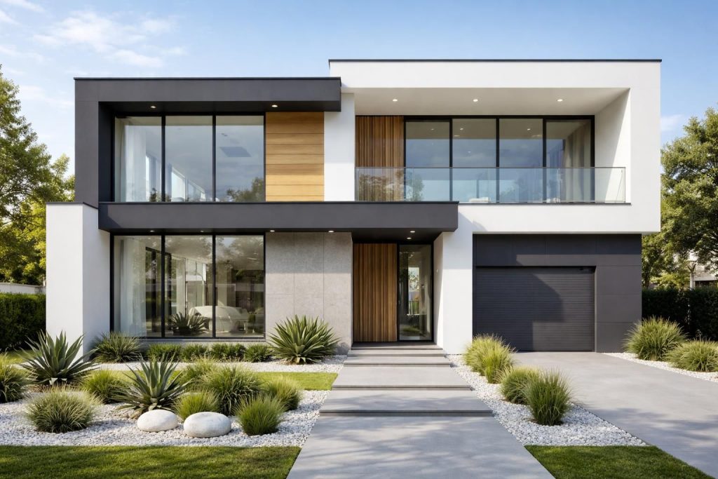 découvrez des idées inspirantes pour une façade de maison blanche et gris anthracite, alliant modernité et élégance pour un style contemporain réussi.