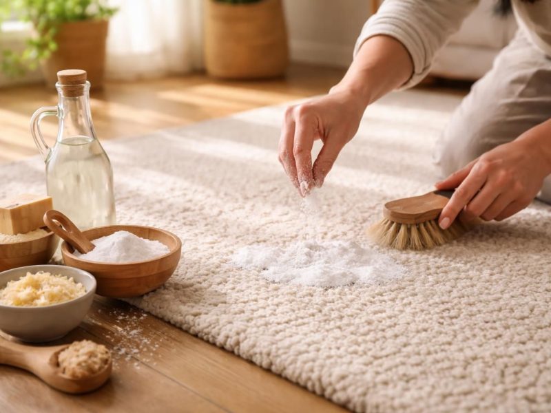 Nettoyer un tapis en laine naturellement : alternatives sans chimie