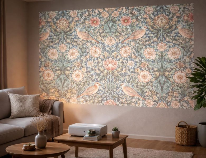 Papier peint : simuler un motif avec vidéoprojecteur Epson sans coller